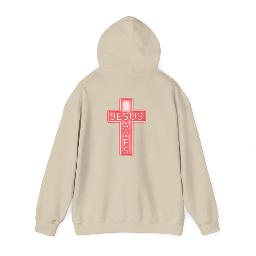 Neon Jesus Saves Hoodie