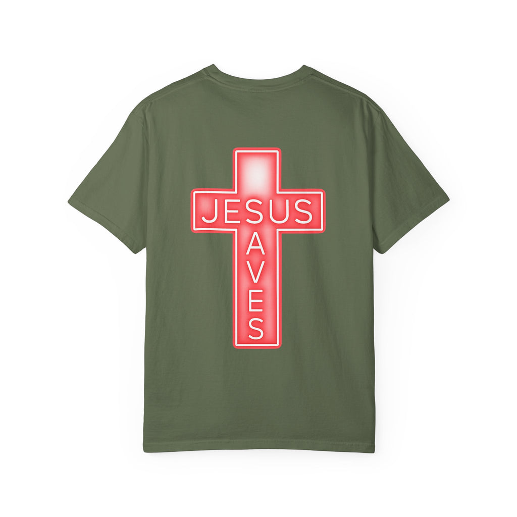 Neon Jesus Saves T-Shirt