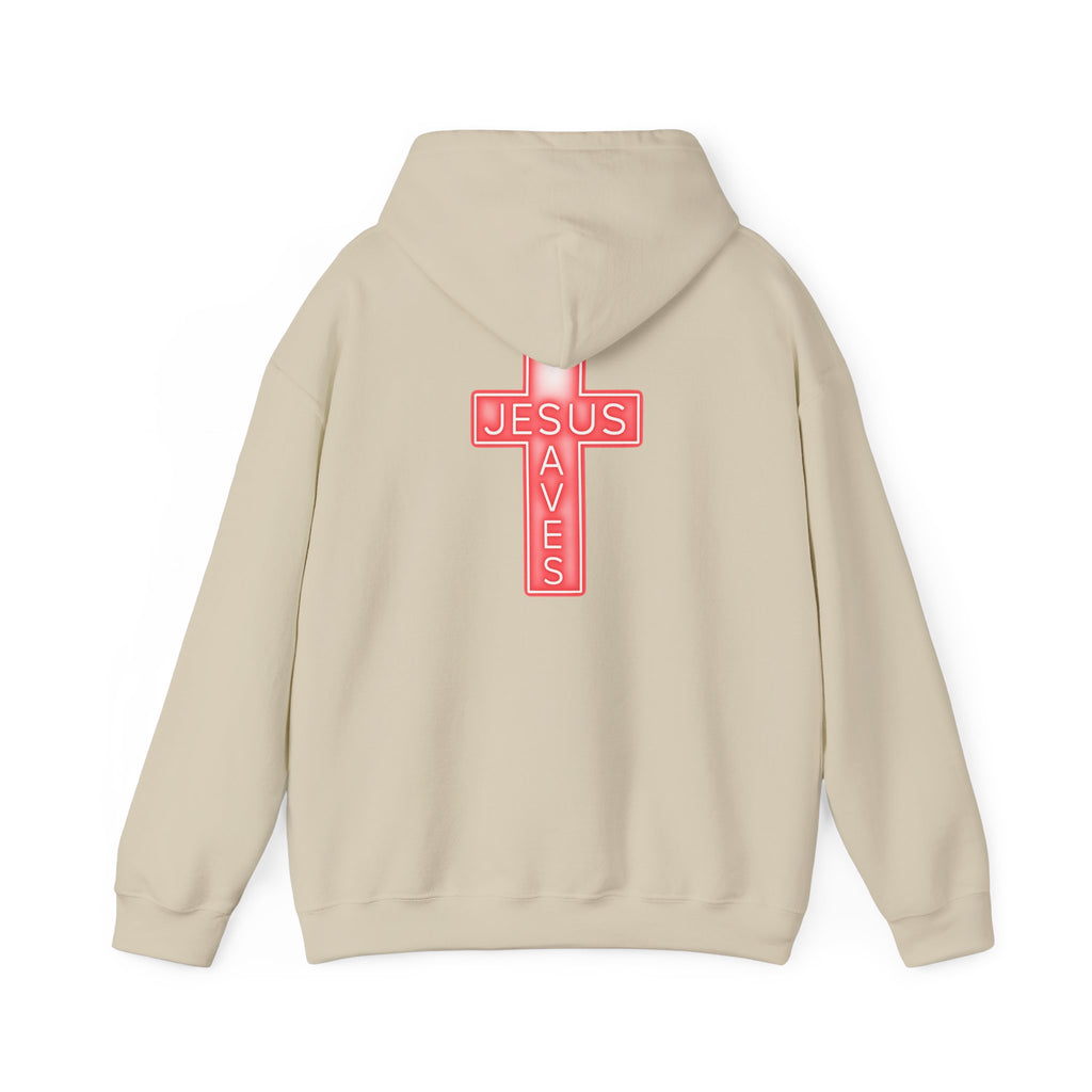Neon Jesus Saves Hoodie