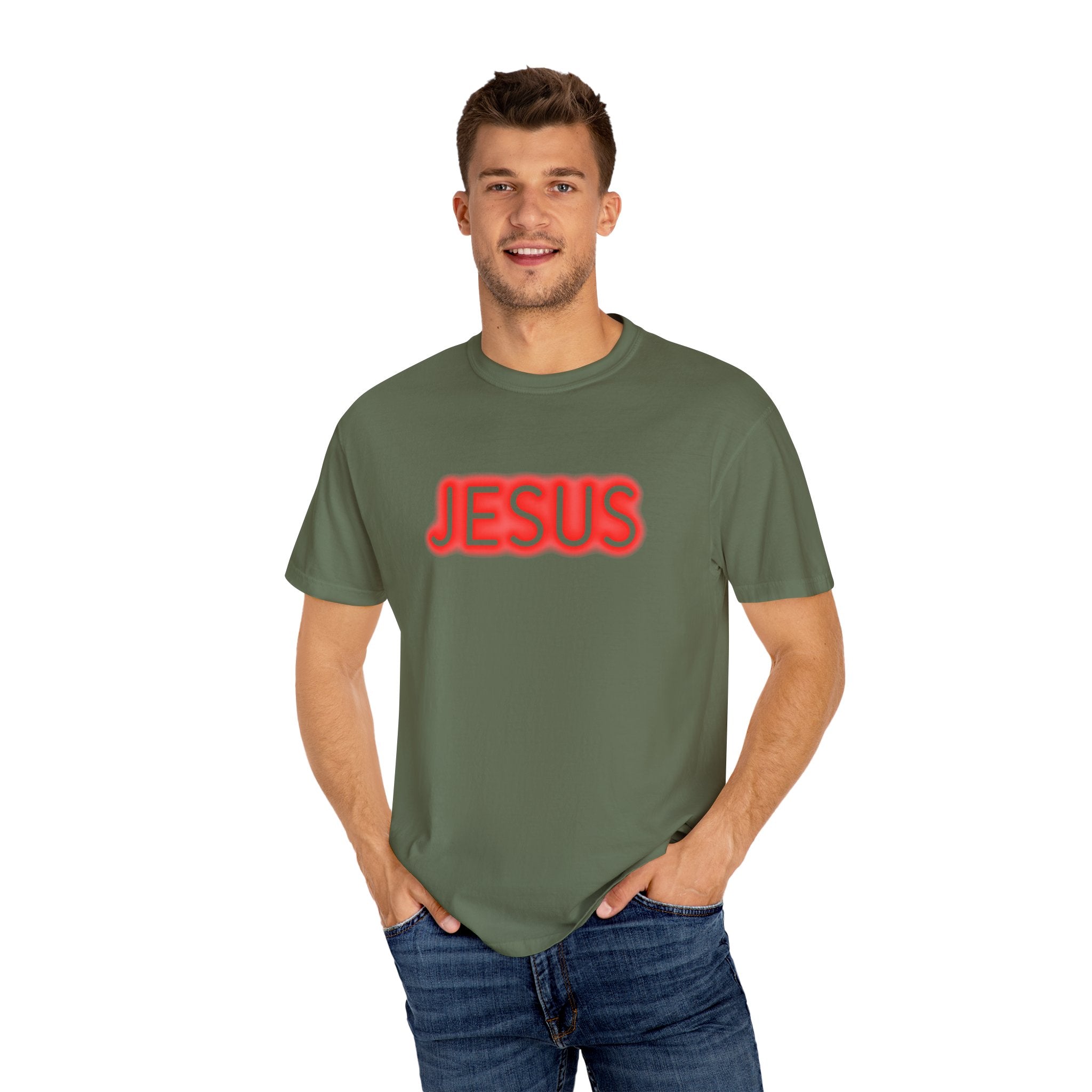 Neon Jesus Saves T-Shirt