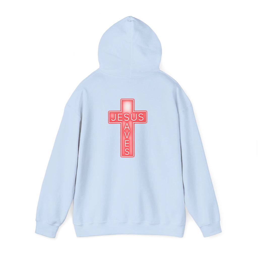 Neon Jesus Saves Hoodie