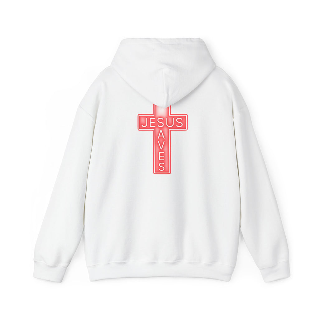 Neon Jesus Saves Hoodie